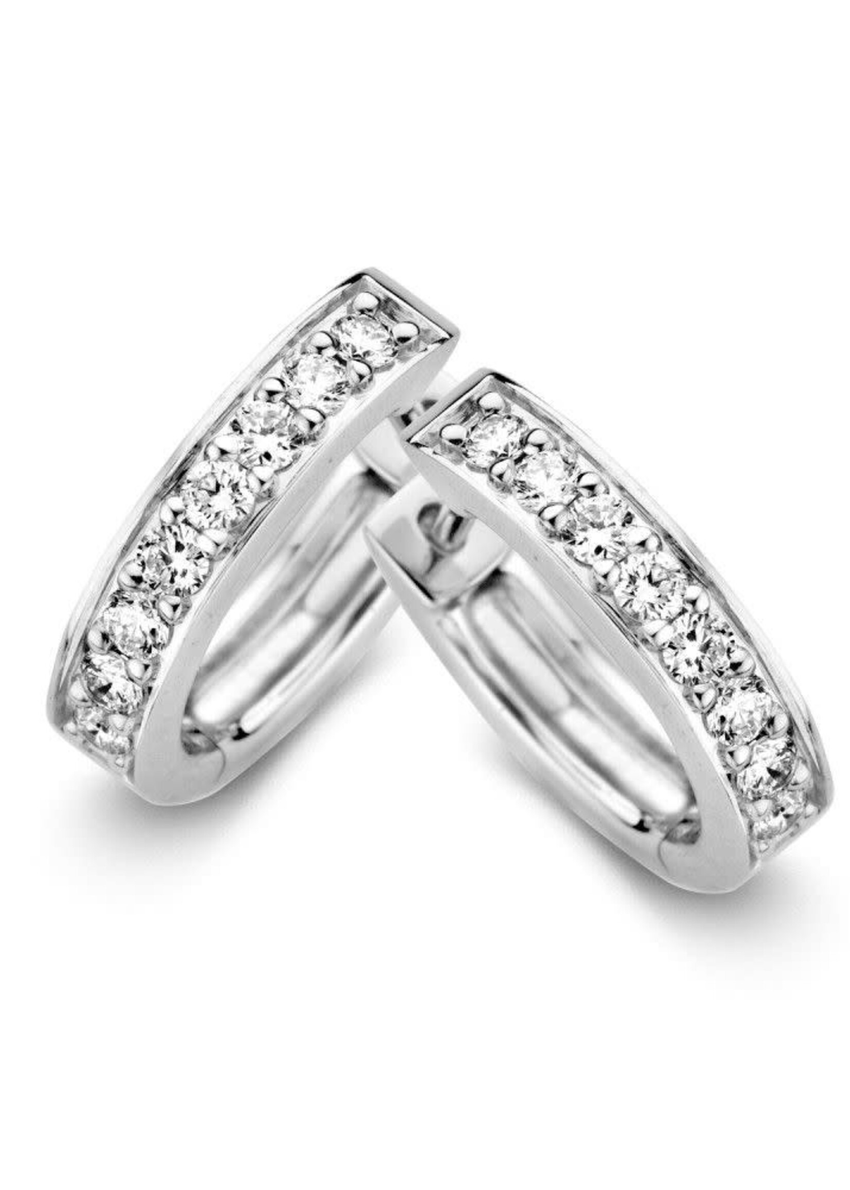 Gouden Haag Jewellery Earrings White Gold Brilliant  0,52 crt