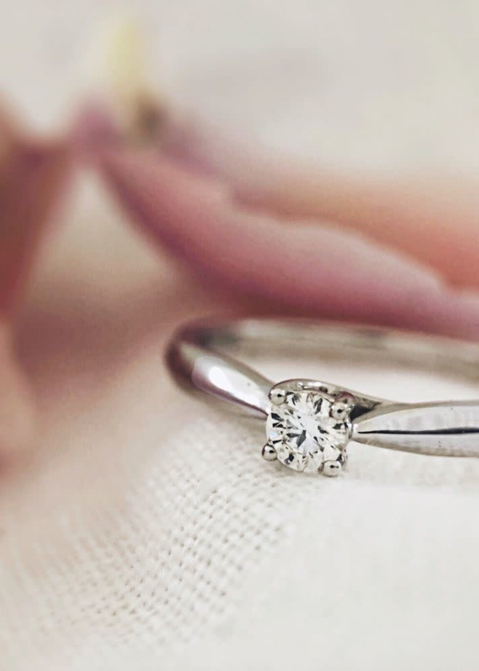 Excellent Jewelry Diamond Solitaire Ring 0.16 crt