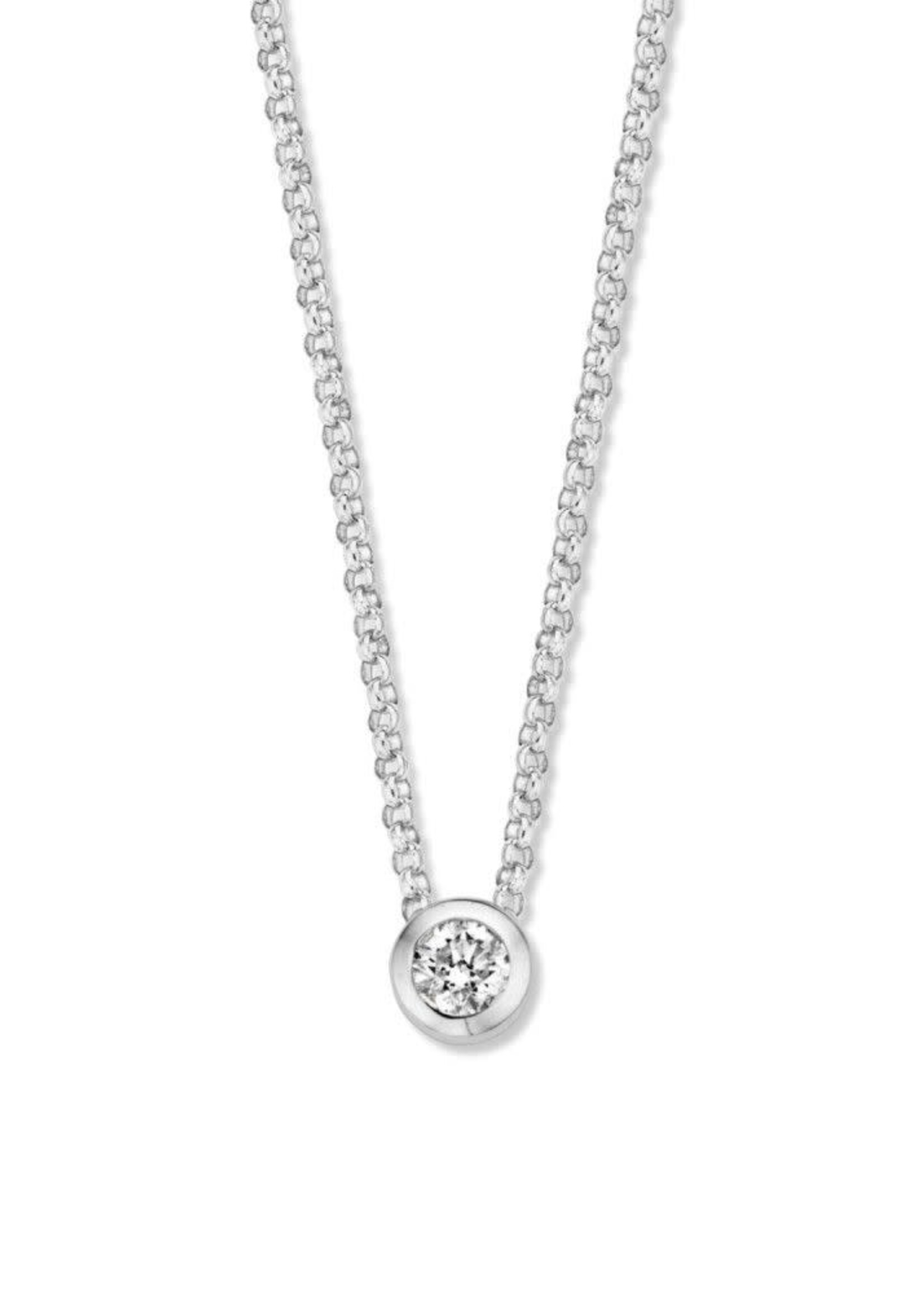 Gouden Haag Jewellery Collier Witgoud Briljant 0,10 crt.