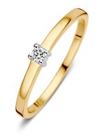 Gouden Haag Jewellery Solitaire Ring Briljant 0.06 crt