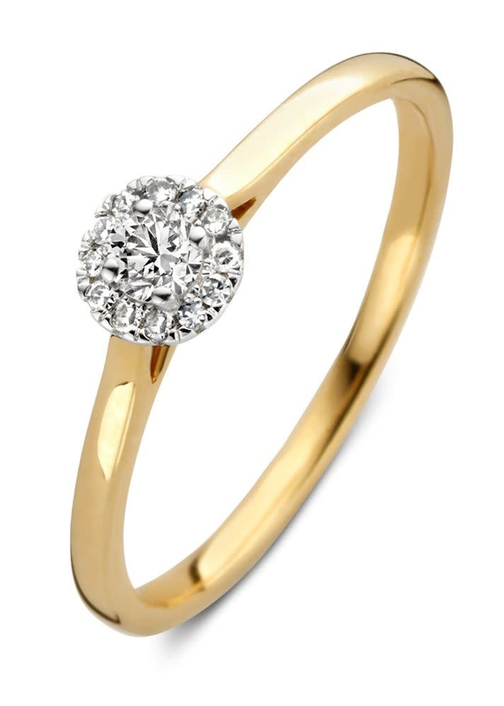 Gouden Haag Jewellery Ring Witgoud Briljant 0.15 crt