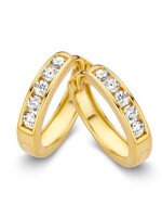Gouden Haag Jewellery Oorringen Geelgoud Zirkonia