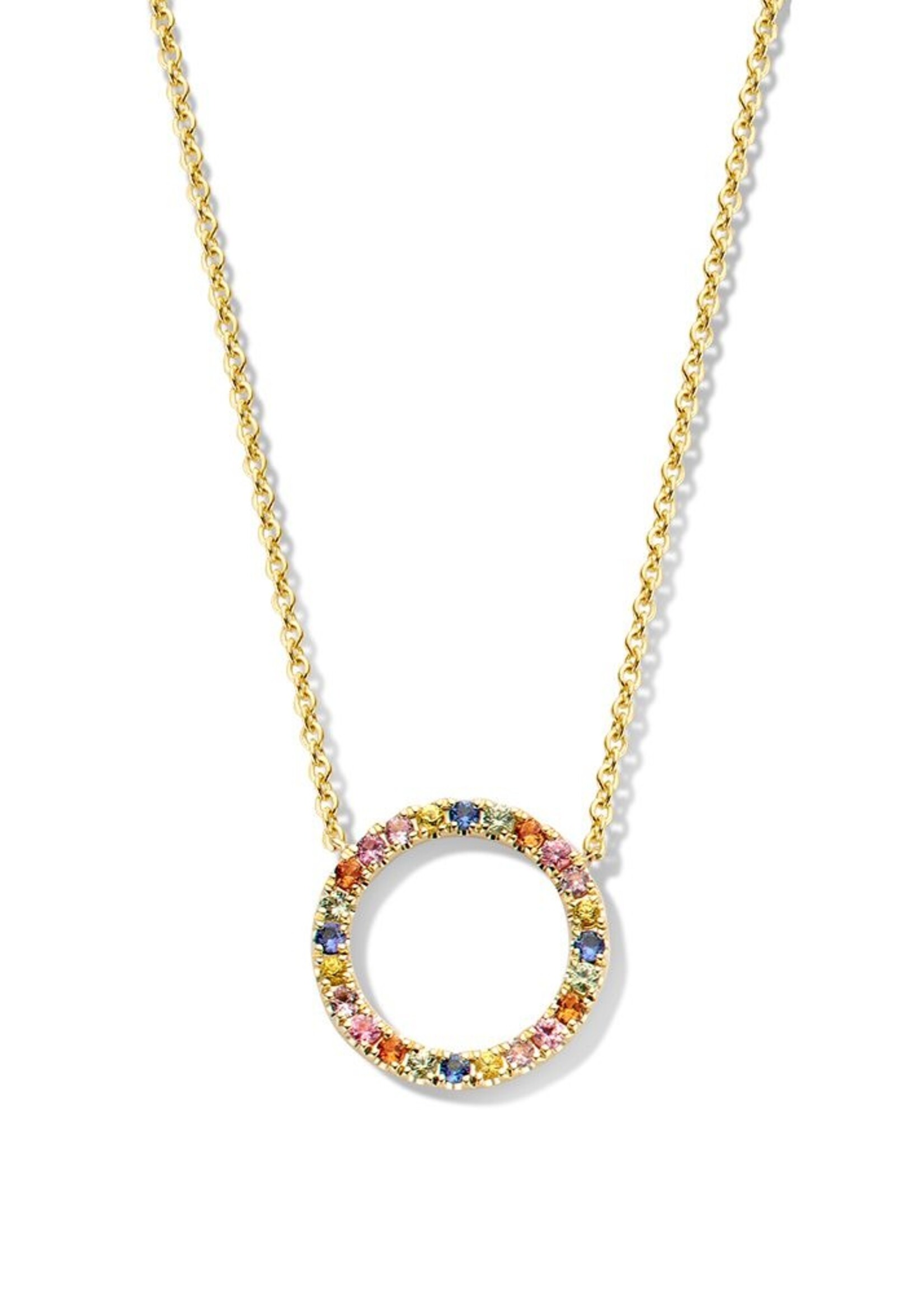 Gouden Haag Jewellery Oorringen Geelgoud Saffier