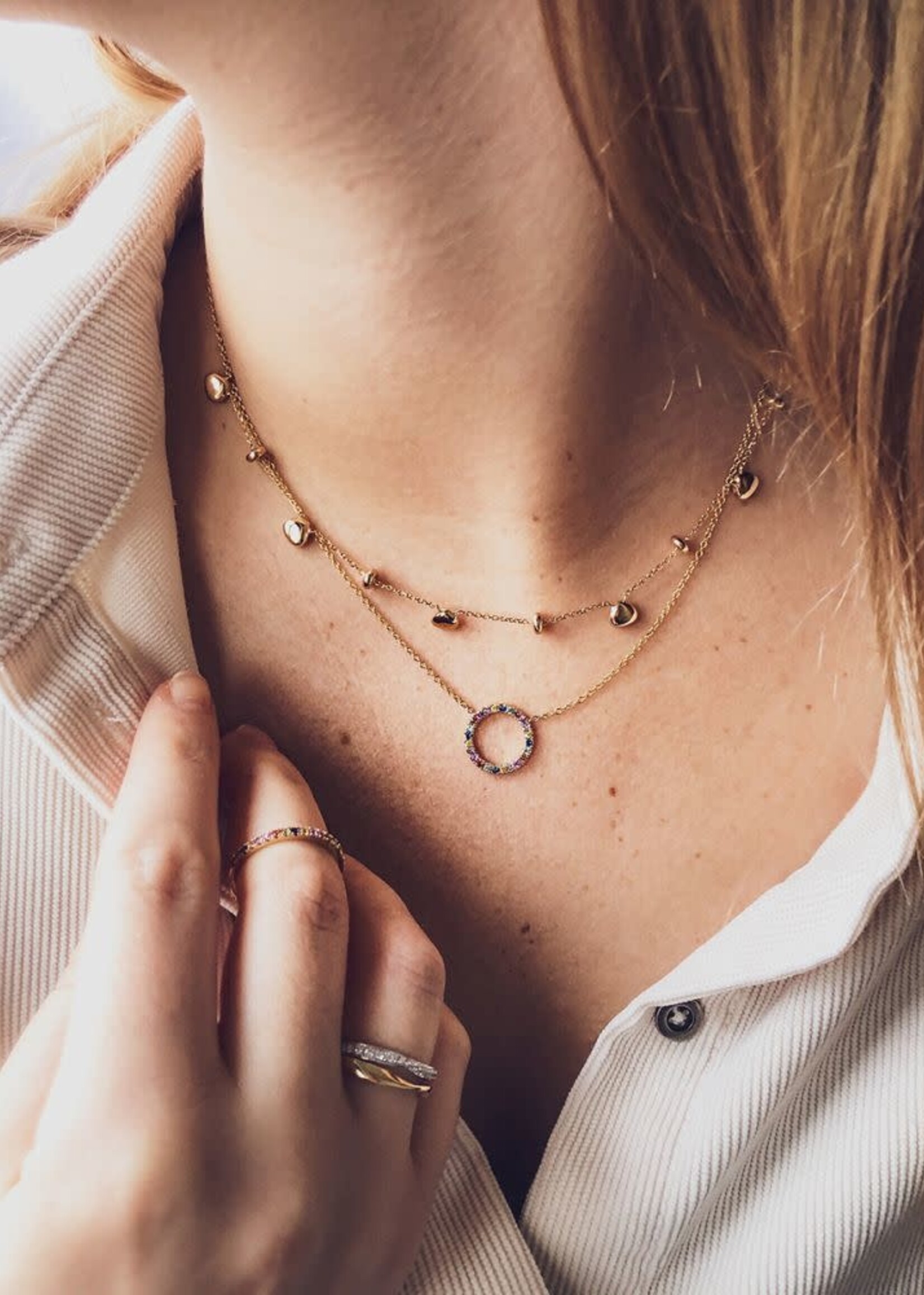 Gouden Haag Jewellery Yellow Gold Sapphire Necklace