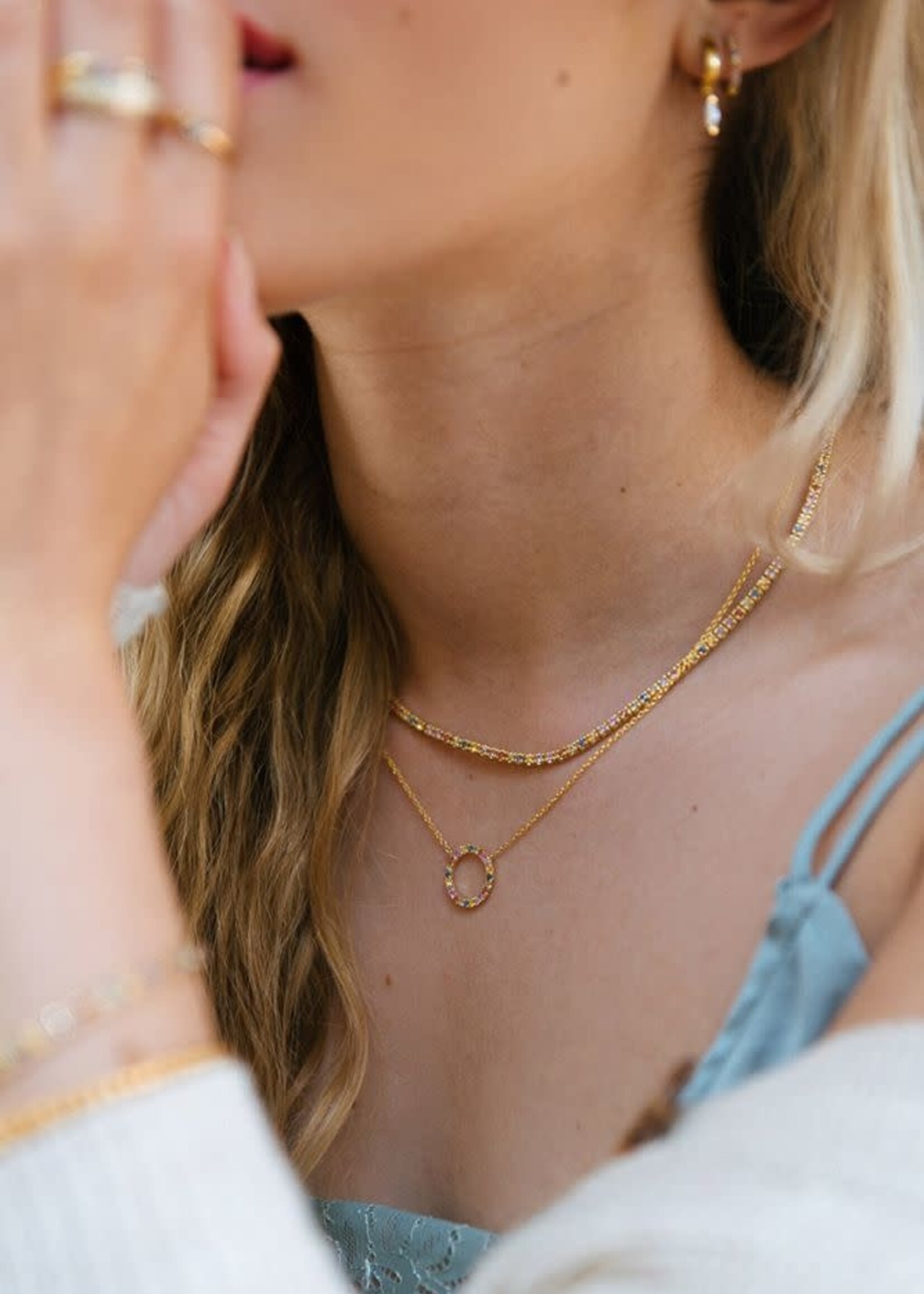 Gouden Haag Jewellery Yellow Gold Sapphire Necklace