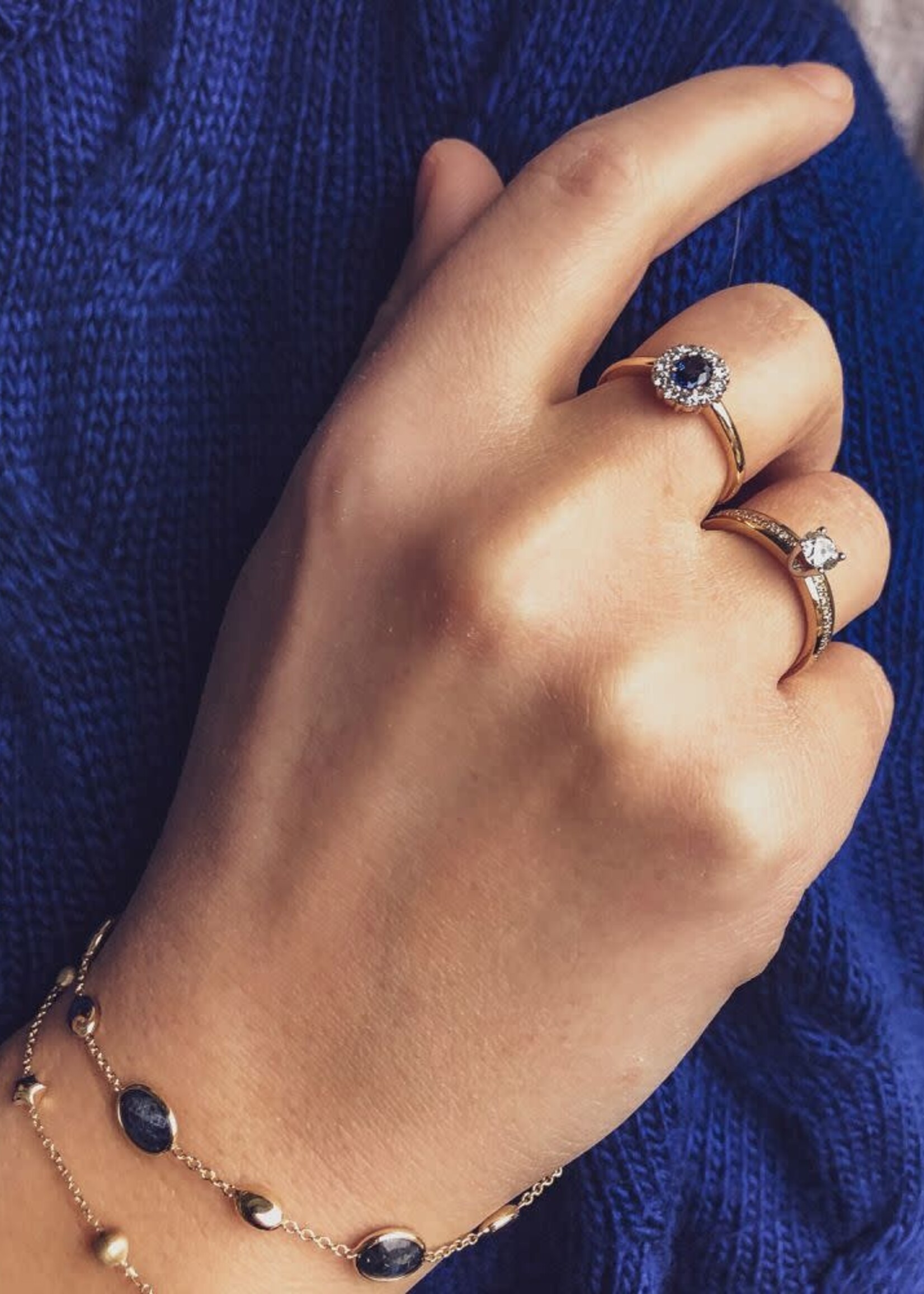 Gouden Haag Jewellery Gold Bracelet with Sapphire
