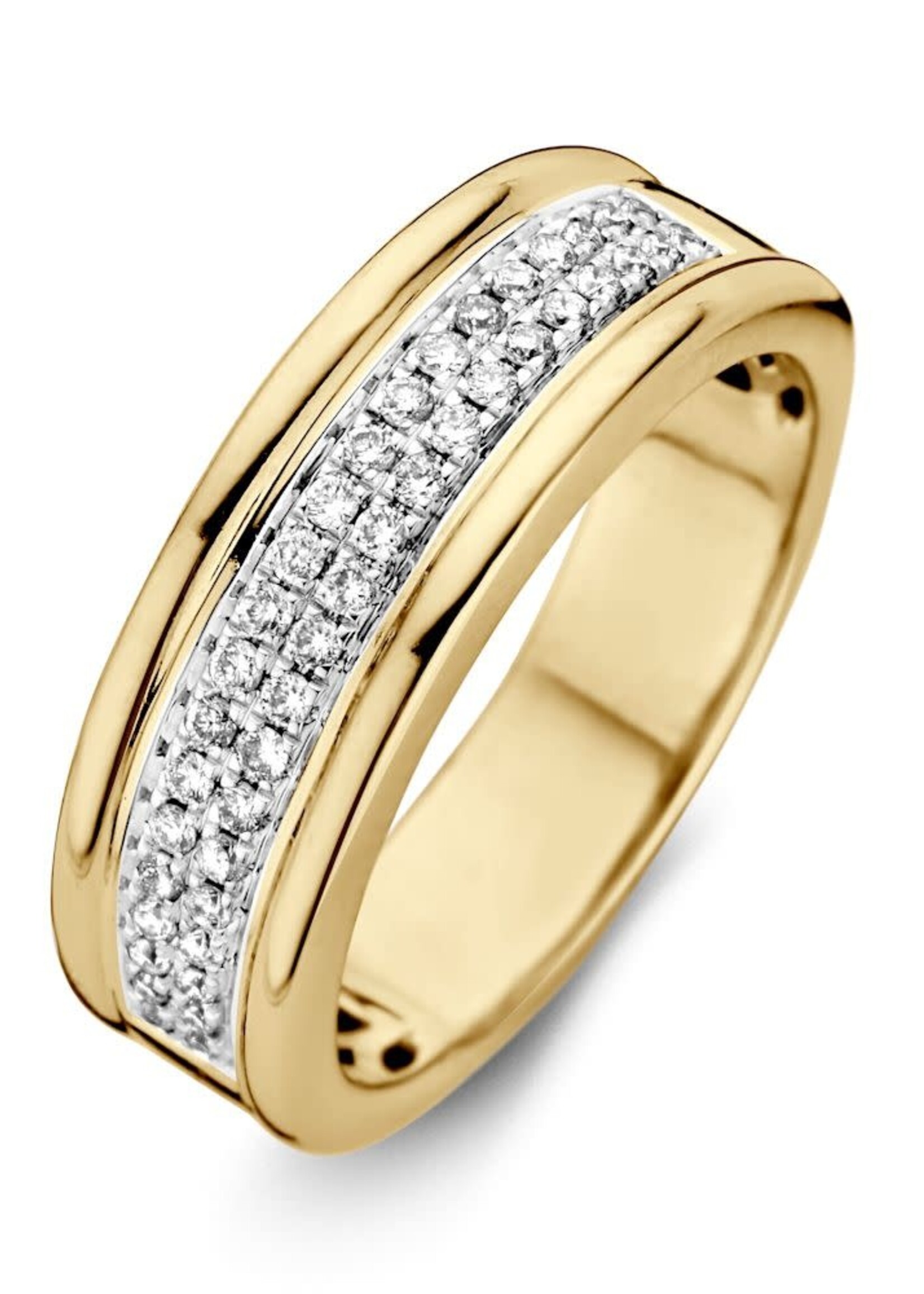 Gouden Haag Jewellery Witgouden Ring met Briljant 0.25 crt