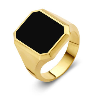 Gouden Haag Jewellery Signet Ring Octagon Onyx