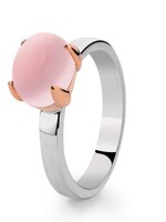 Gouden Haag Jewellery Ring Zilver/goud rozenkwarts