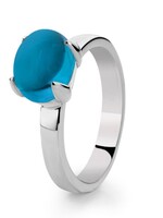 Gouden Haag Jewellery Ring Zilver Blauw Topaas