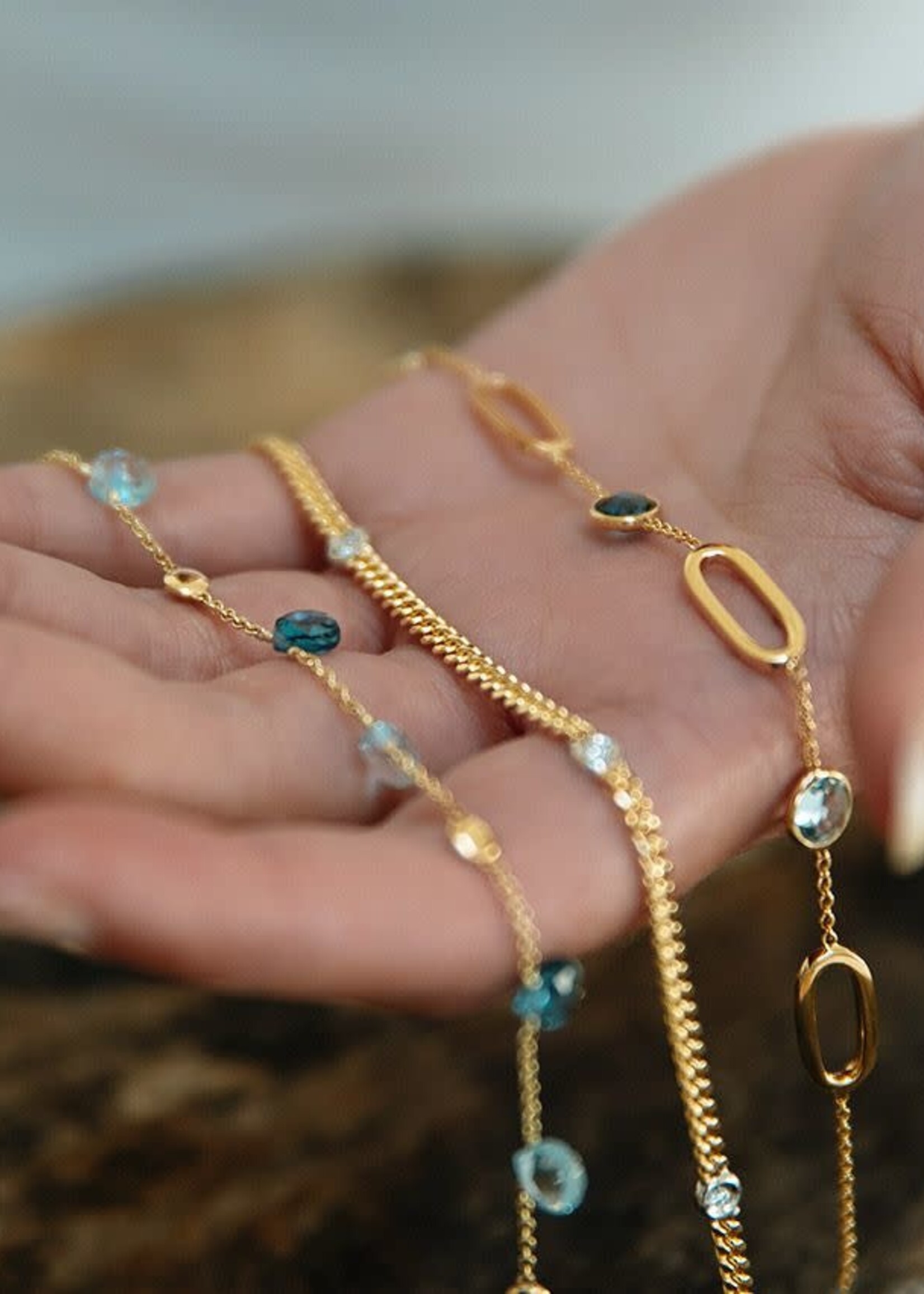 Gouden Haag Jewellery Gold Bracelet with Topaz