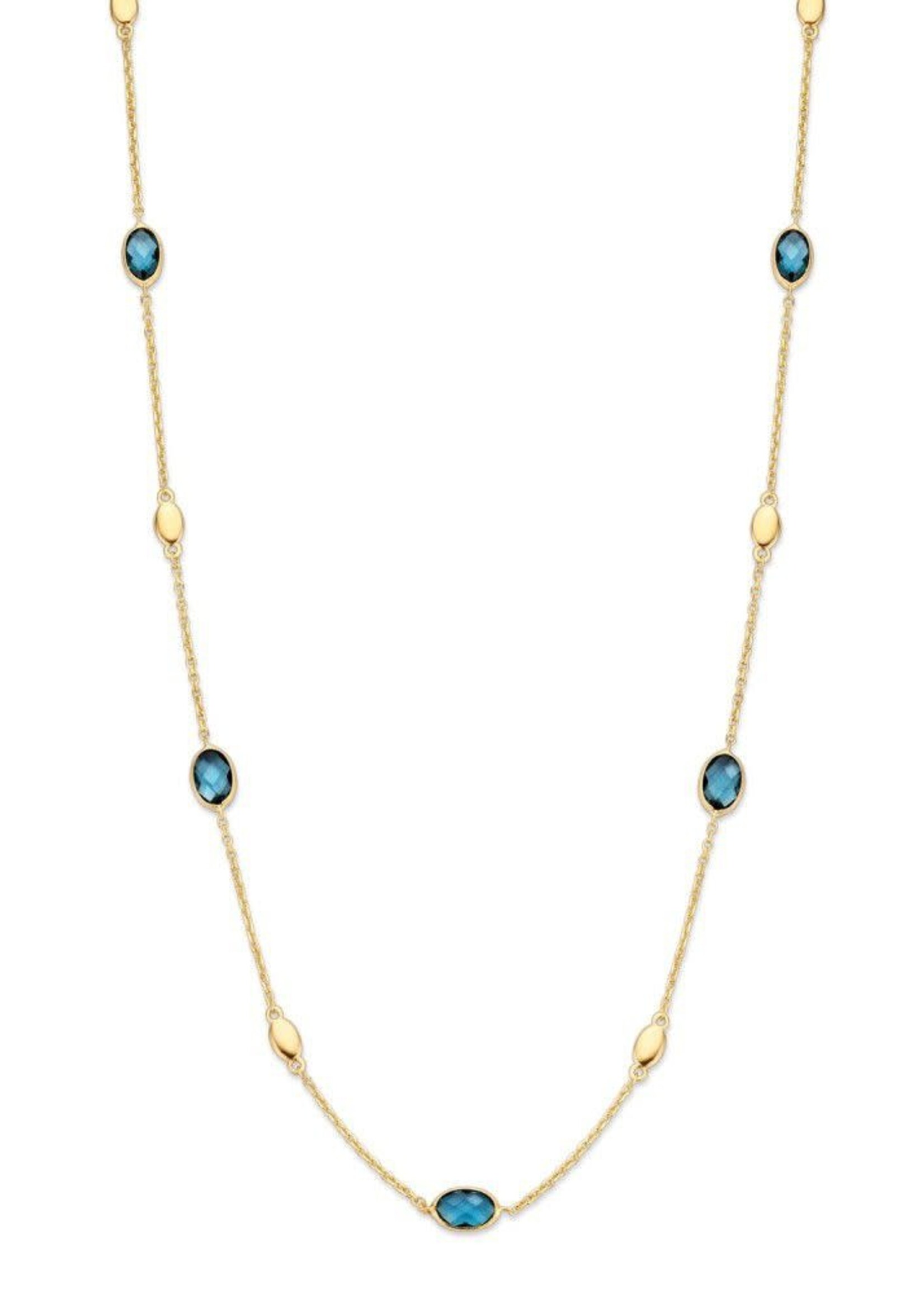 Gouden Haag Jewellery Gold Necklace with London Blue Topaz