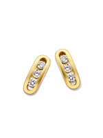 Gouden Haag Jewellery Gold Ear Studs with Brilliant 0,08 crt