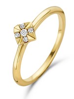 Gouden Haag Jewellery Geelgouden Ring Briljant 0.05 crt.
