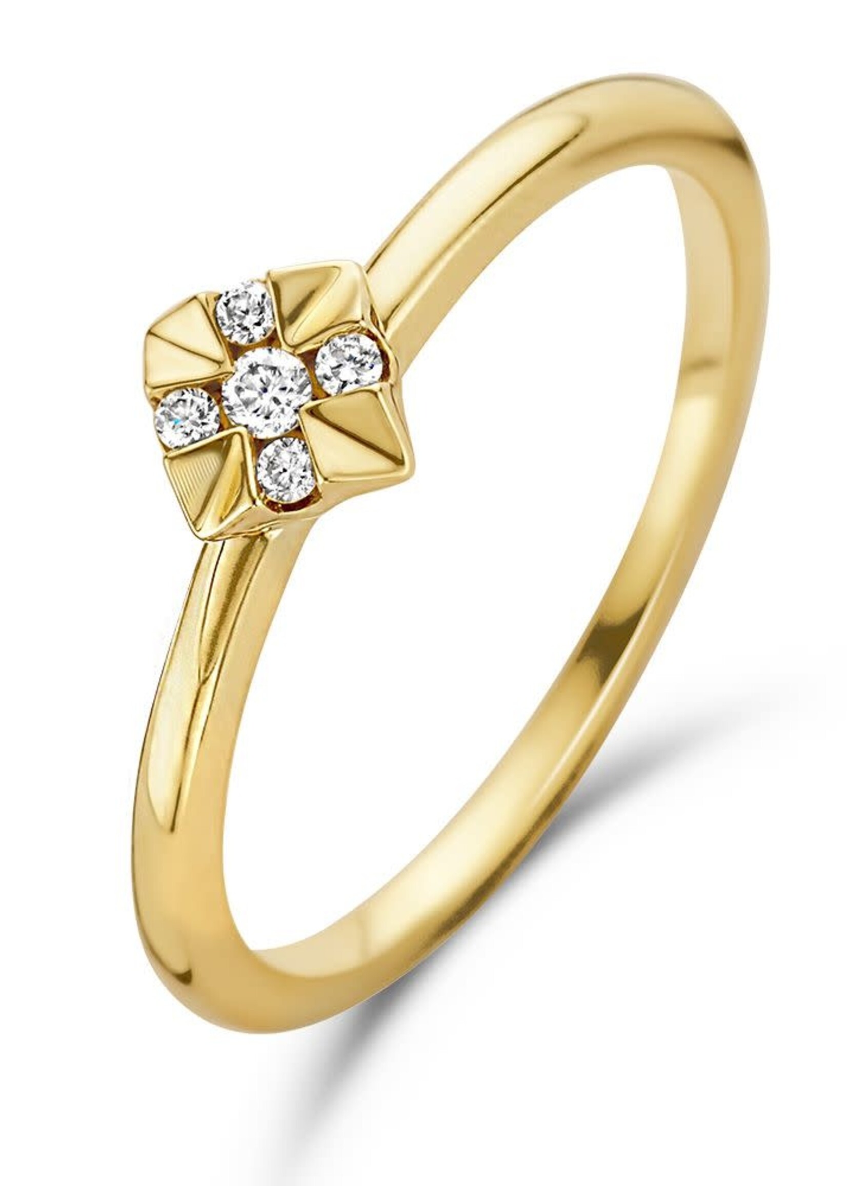 Gouden Haag Jewellery Gold Ring Brilliant 0.05 crt.