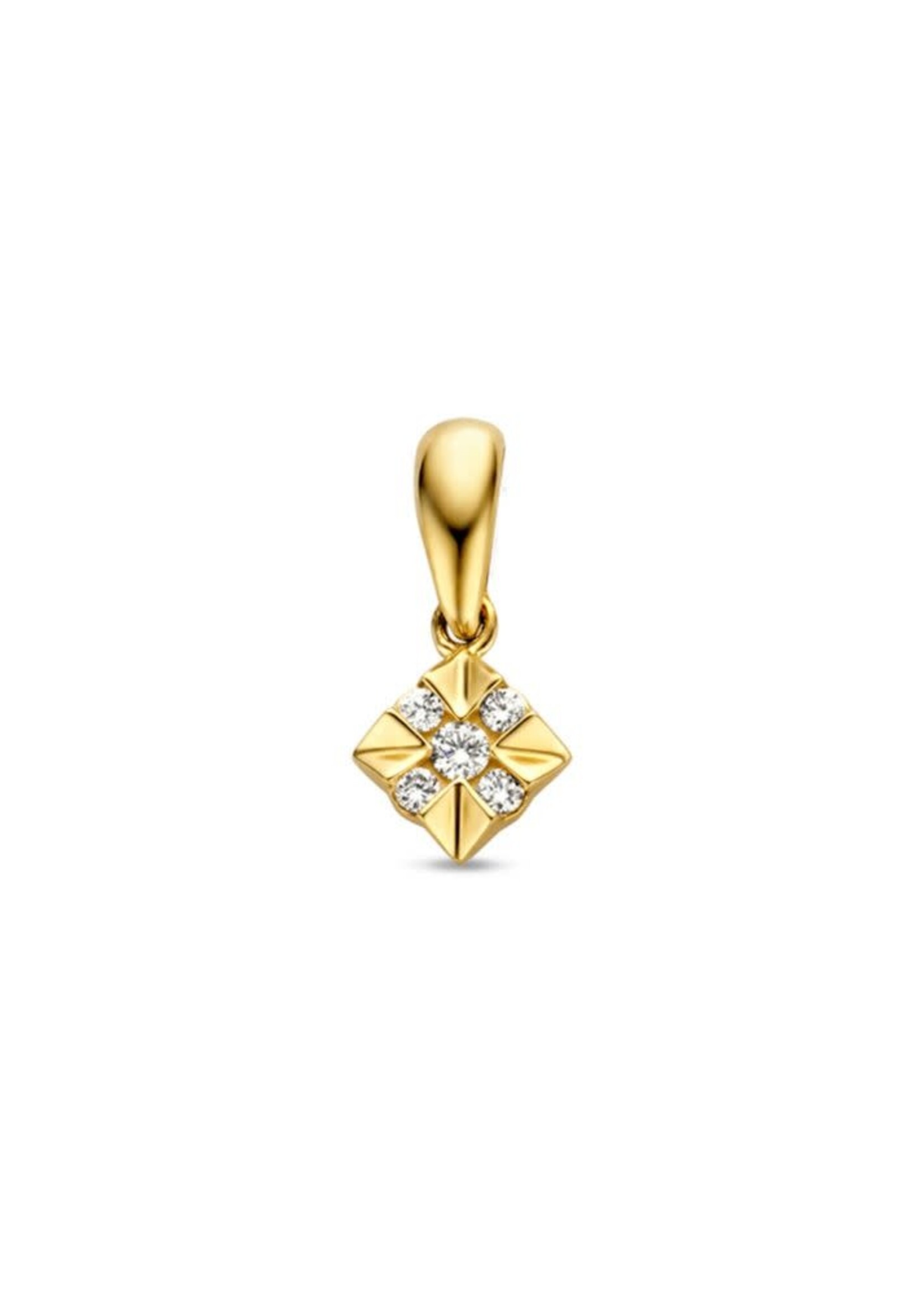 Gouden Haag Jewellery Gold Pendant Brilliant 0,05 crt.