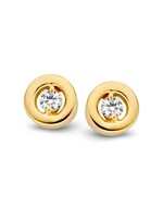 Gouden Haag Jewellery Gold Ear Studs with Brilliant 0,09 crt
