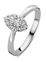 Gouden Haag Jewellery Witgouden Ring Briljant 0.34 crt