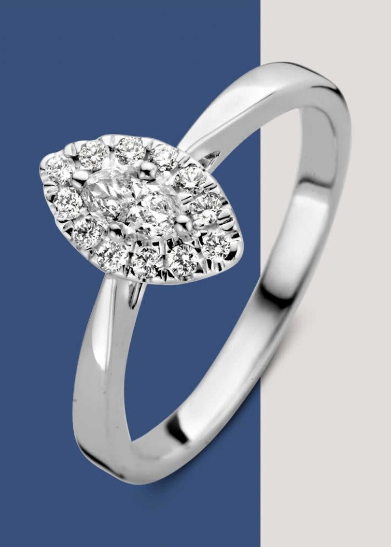 Gouden Haag Jewellery White Gold Ring Brillant 0.34 crt