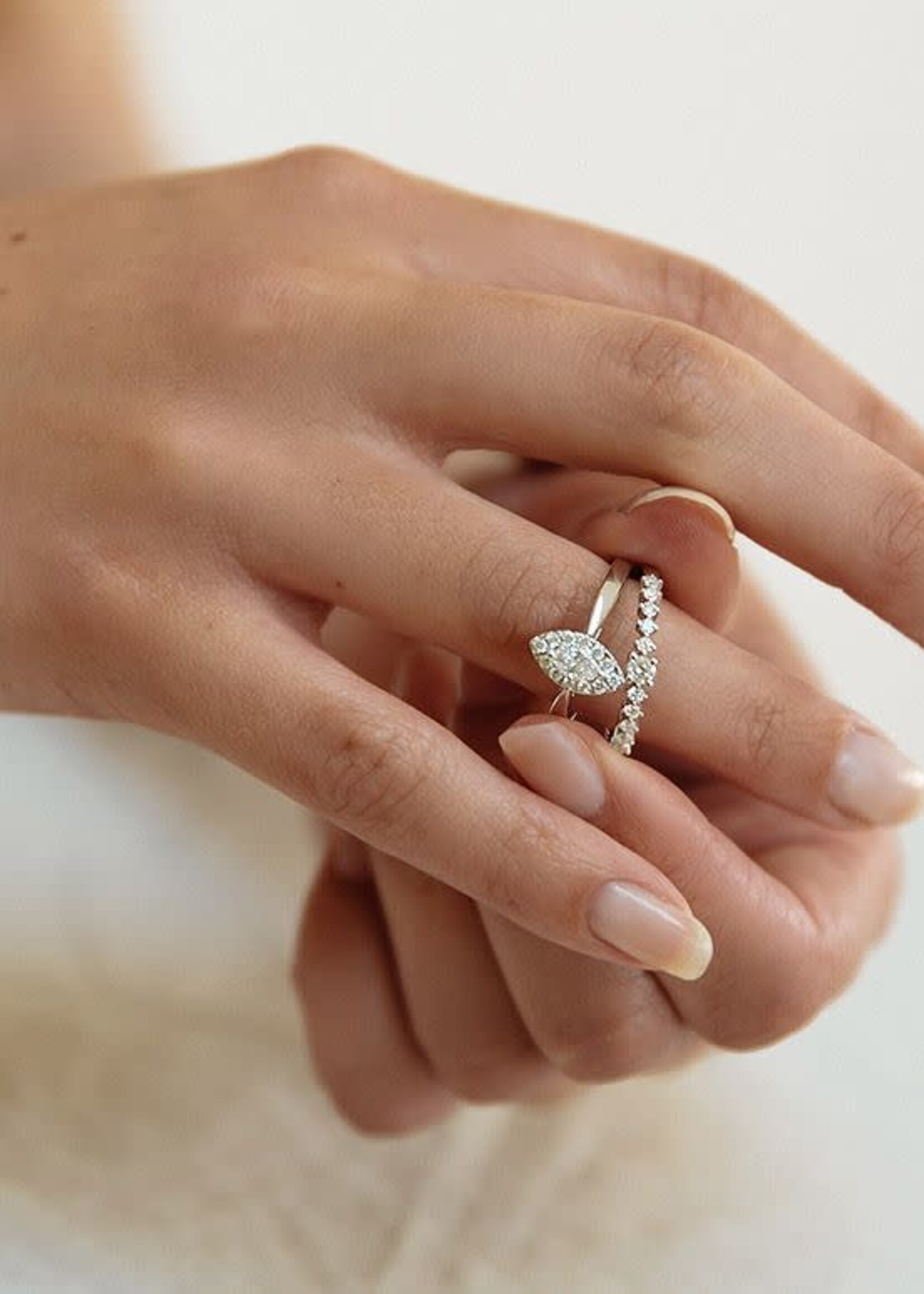 Gouden Haag Jewellery White Gold Ring Brillant 0.34 crt