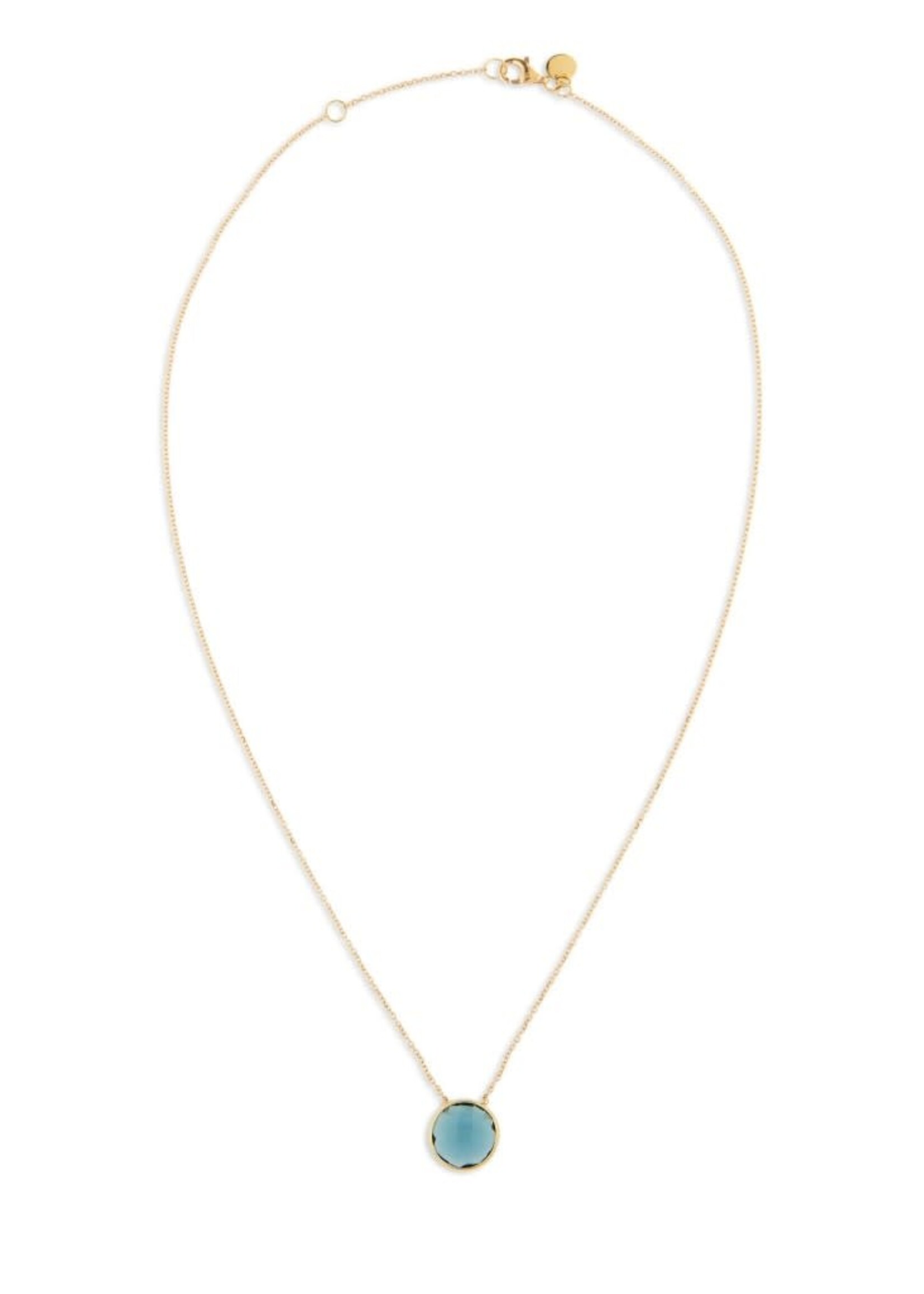 Italo Bottene Gouden Ketting 18 CT London Blue Briolette