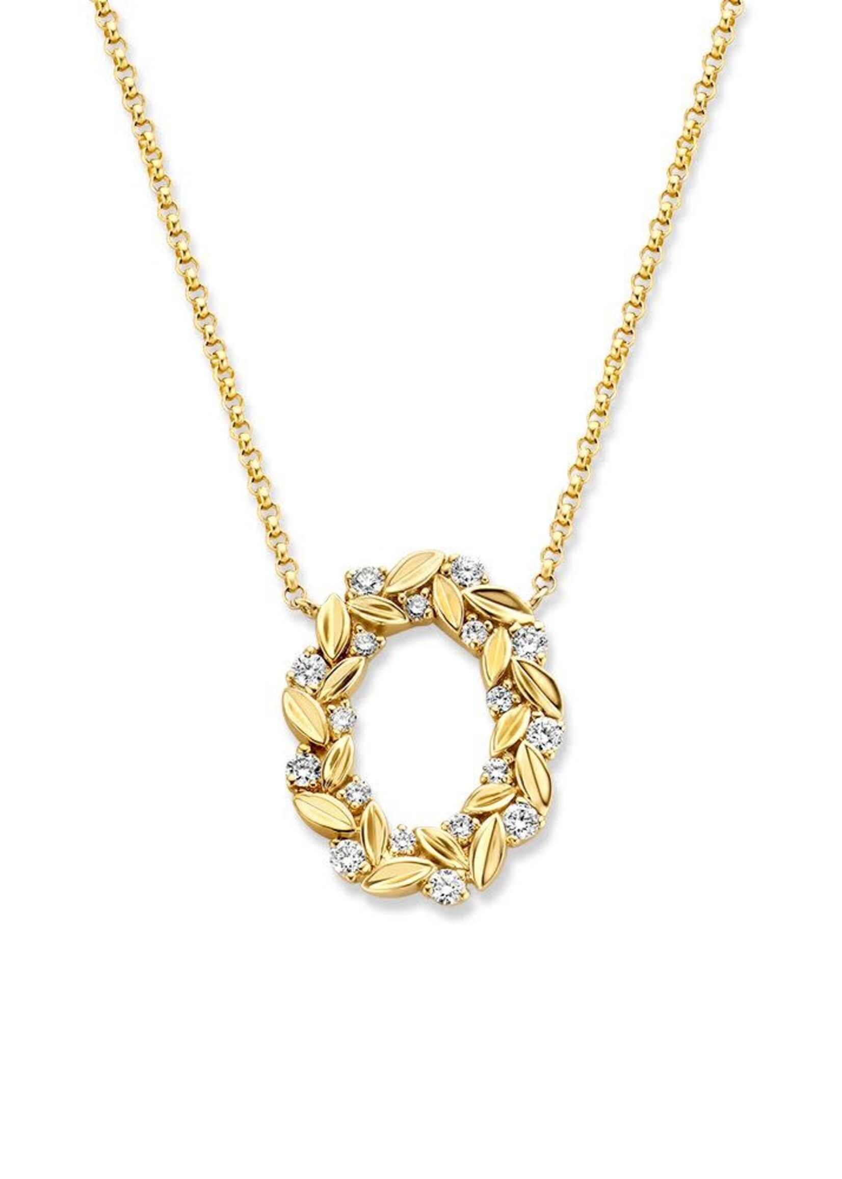 Gouden Haag Jewellery Geelgouden Collier Briljant 0,20 crt