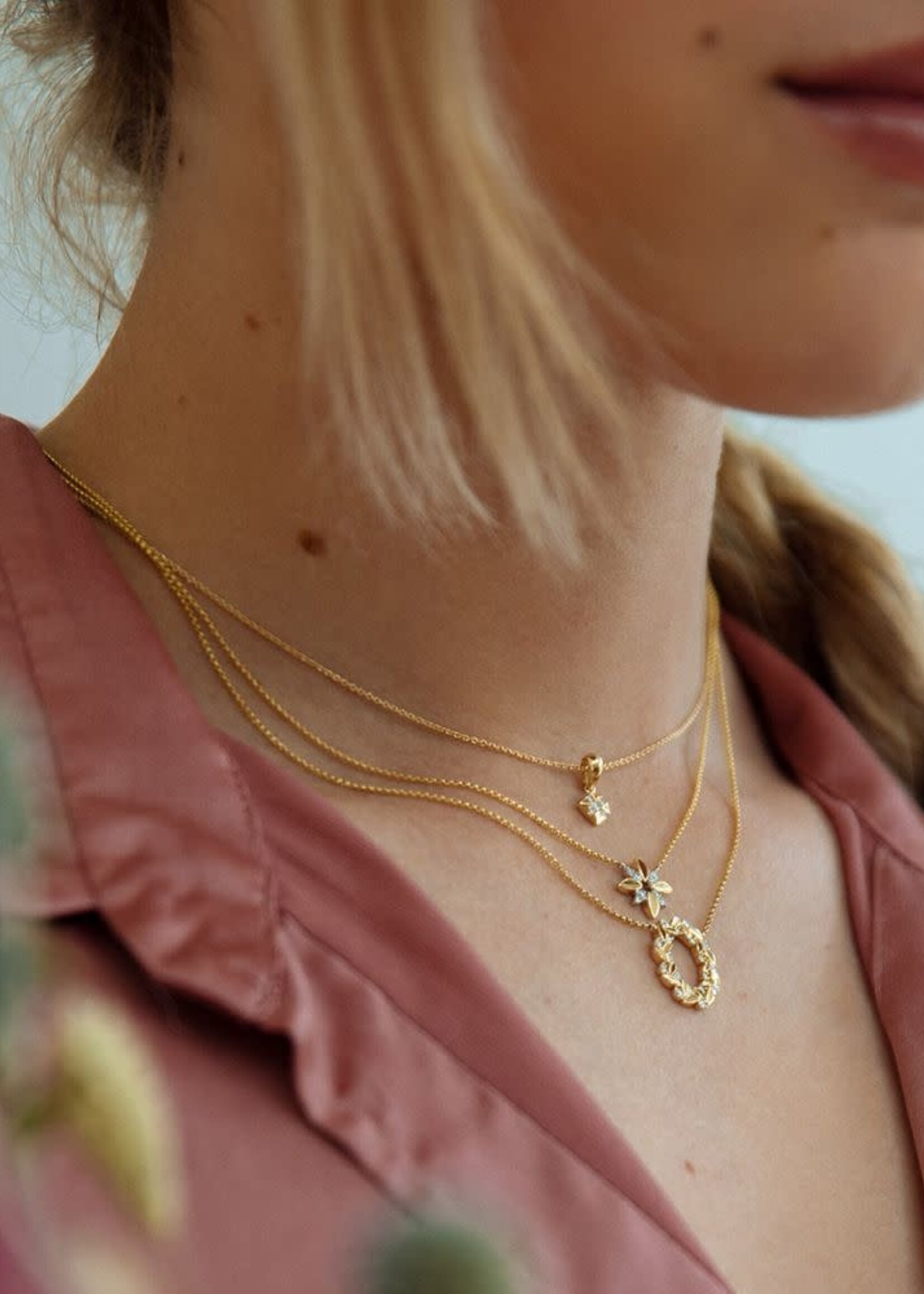 Gouden Haag Jewellery Geelgouden Collier Briljant 0,20 crt