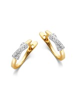 Gouden Haag Jewellery Gold Earrings with 0.05 crt Diamond