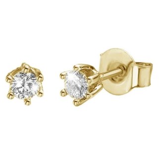 Eclat Gold Solitaire Stud Earrings with Diamond