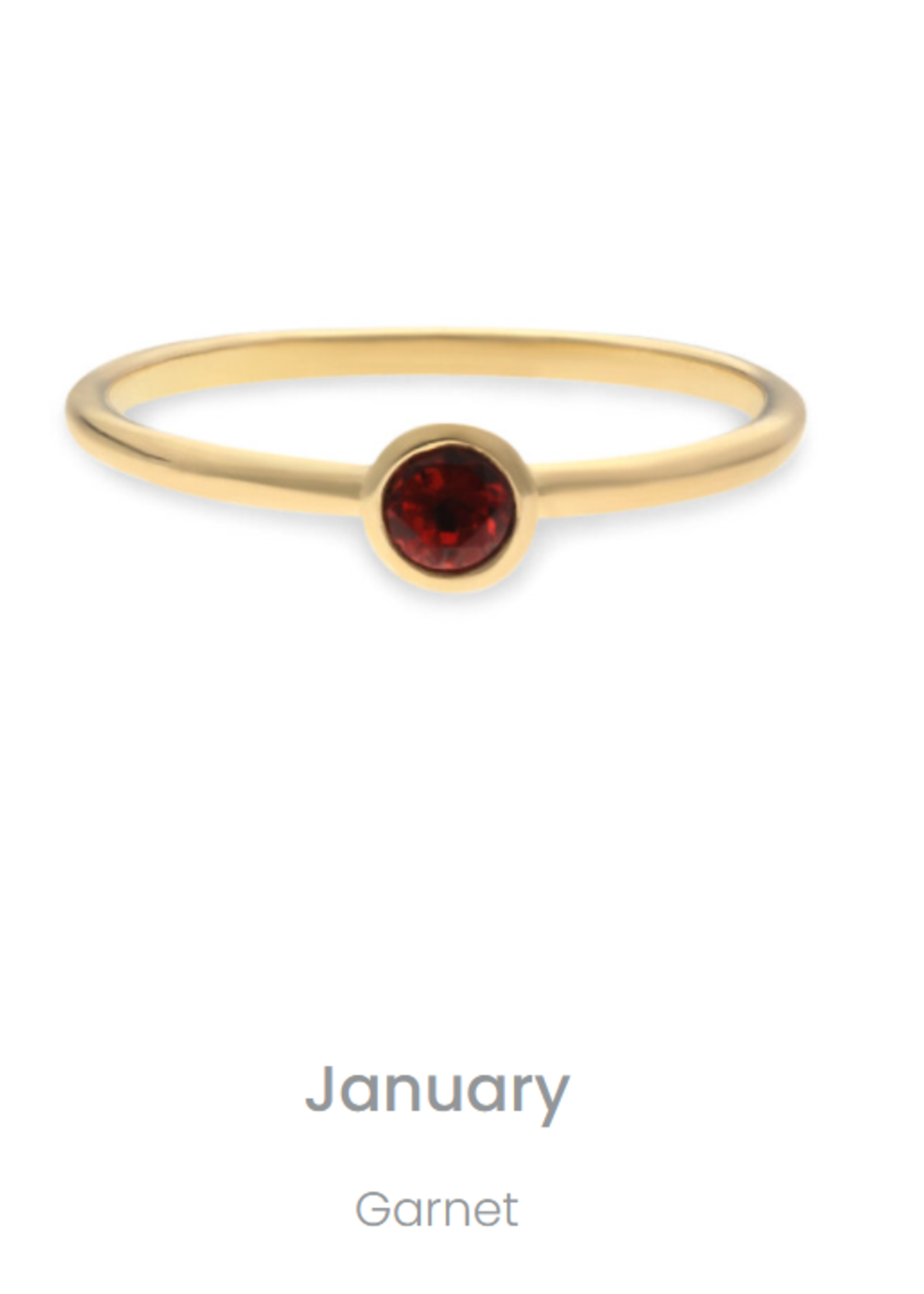 Swing Jewels Birthstone Ring January Garnet