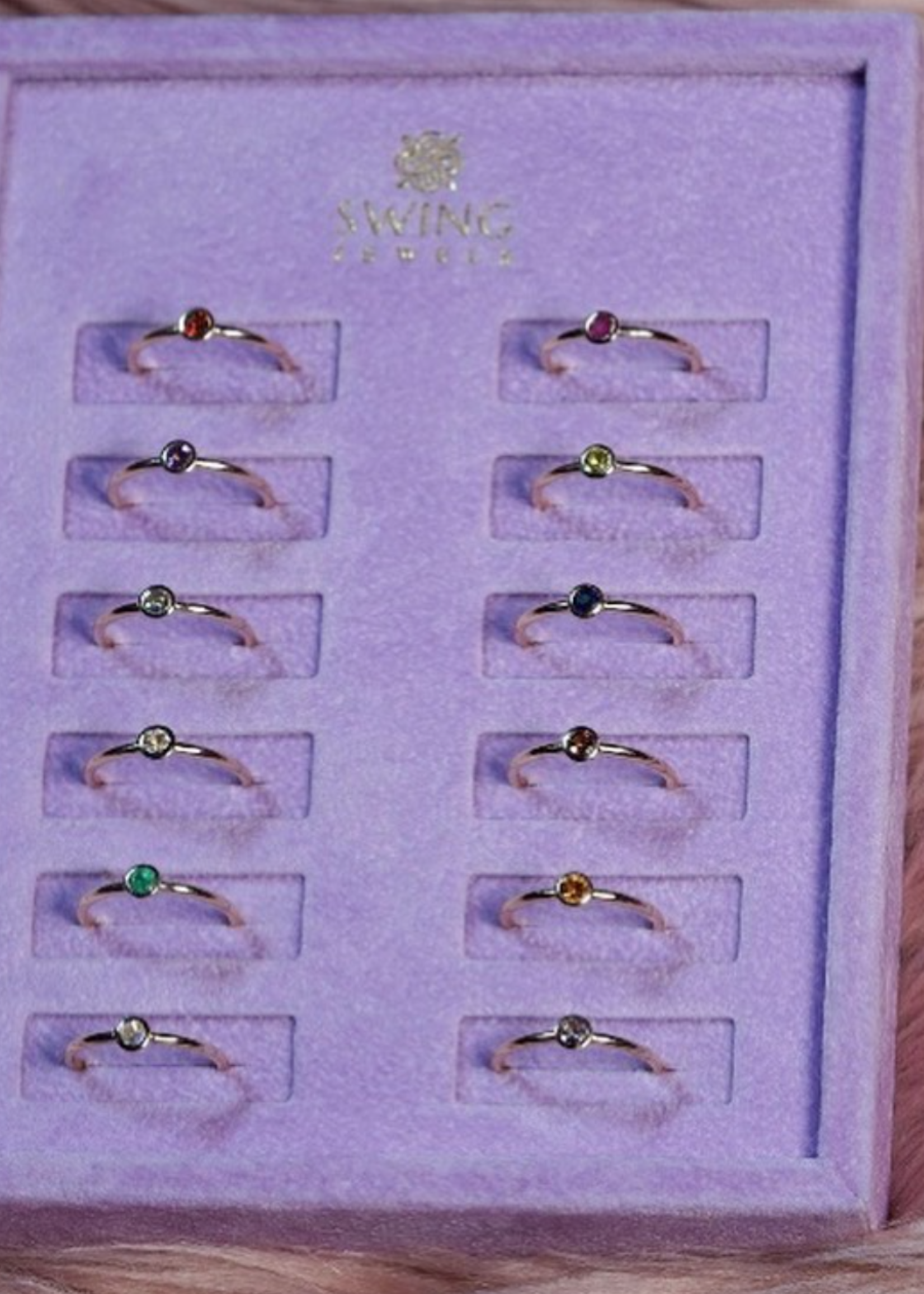Swing Jewels Birthstone Ring January Garnet