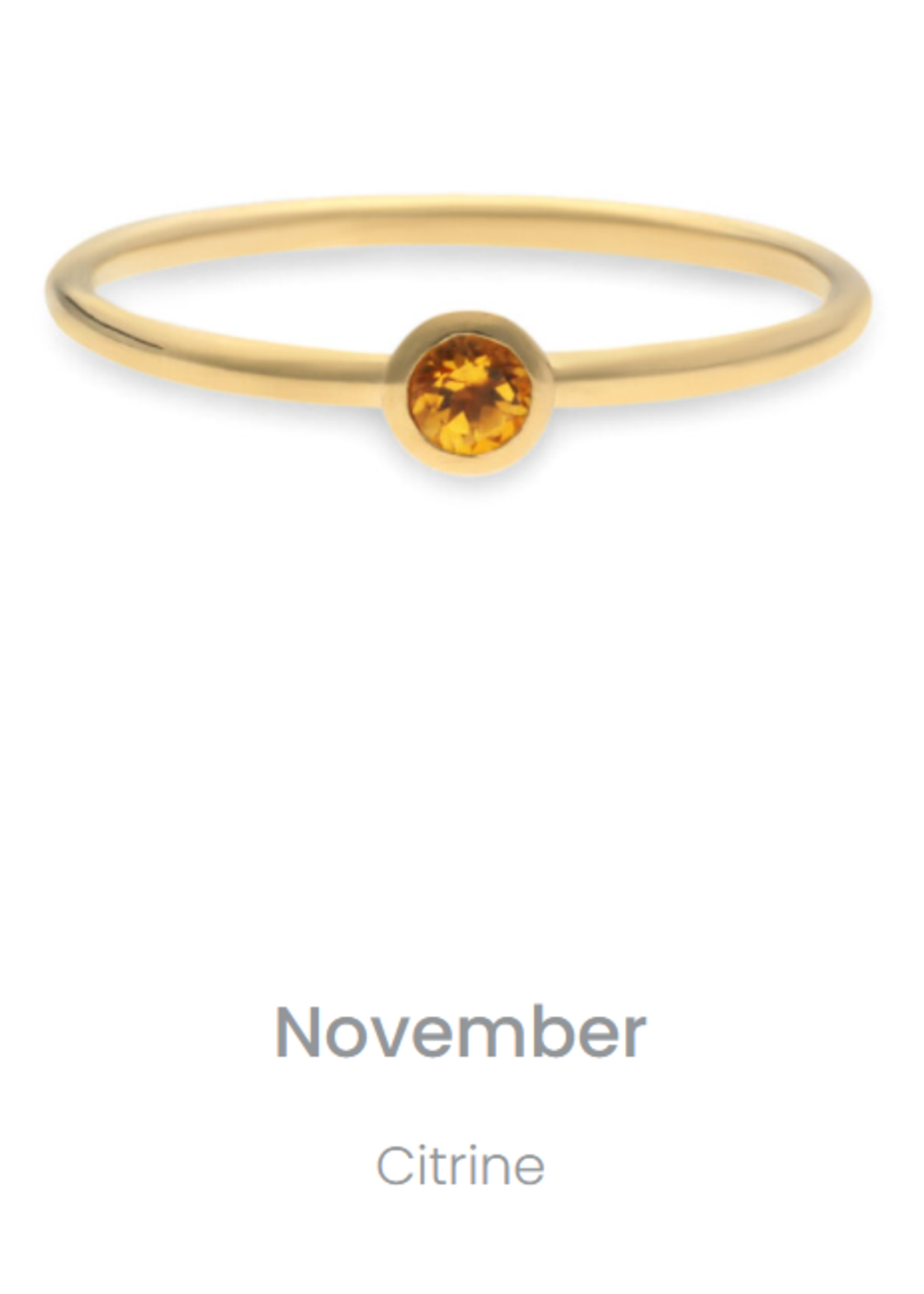 Swing Jewels Birthstone Ring November Citrine