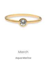 Swing Jewels Birthstone Ring March Aqua Marine