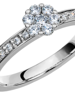 Witgouden Ring, 0.36ct diamant 18 kr