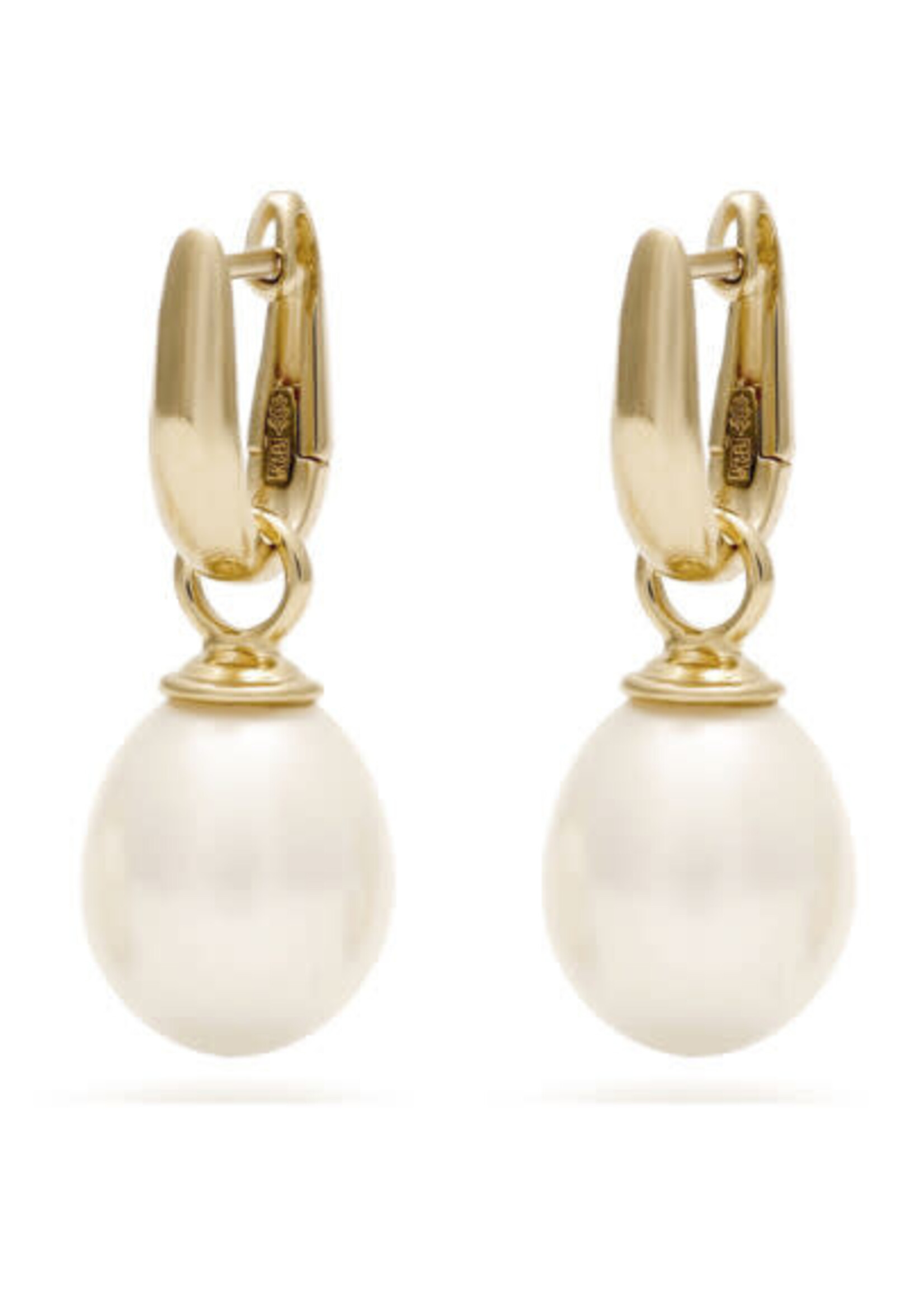 Creole Earrings, Sweetwater Pearl Drops
