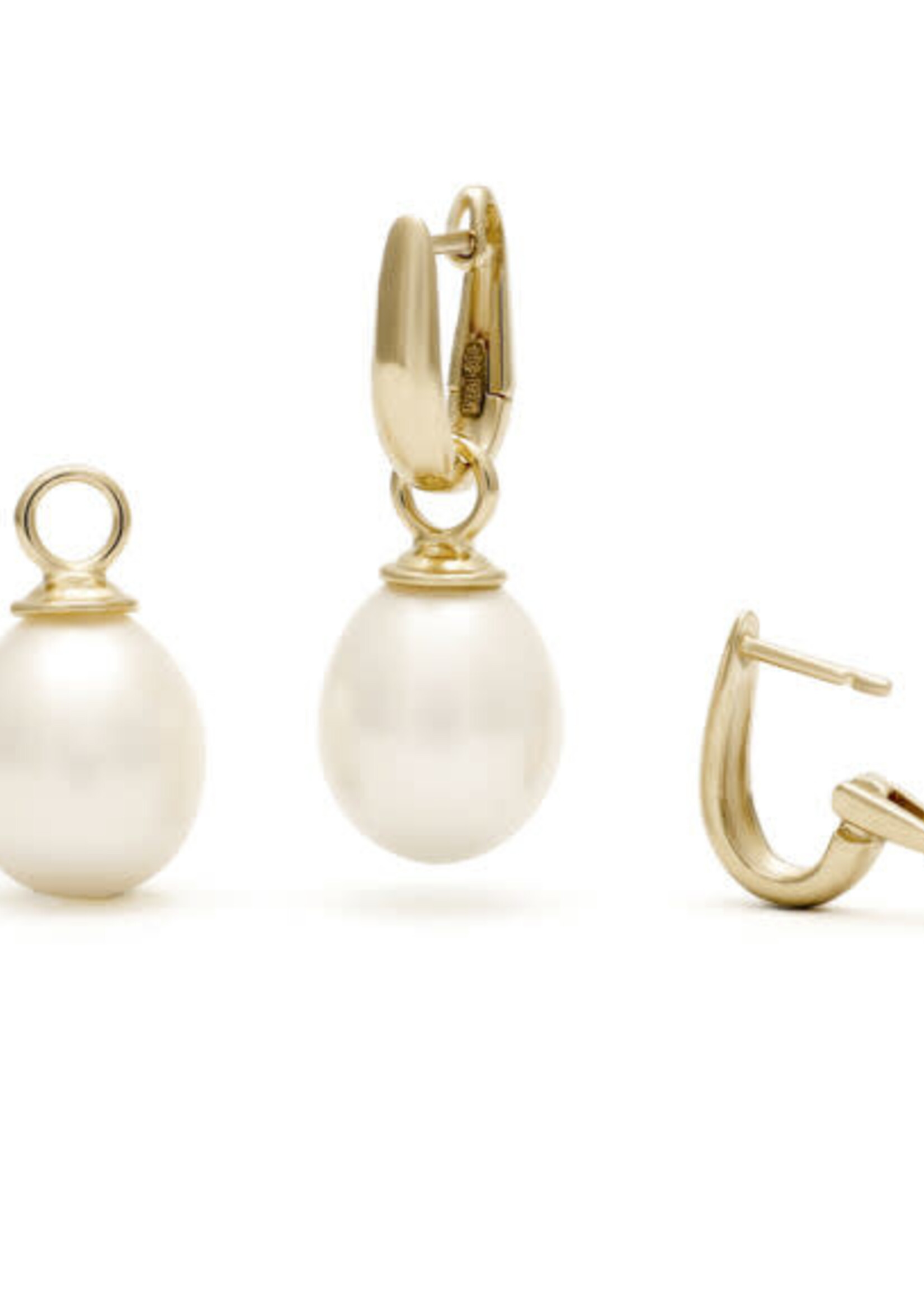 Creole Earrings, Sweetwater Pearl Drops