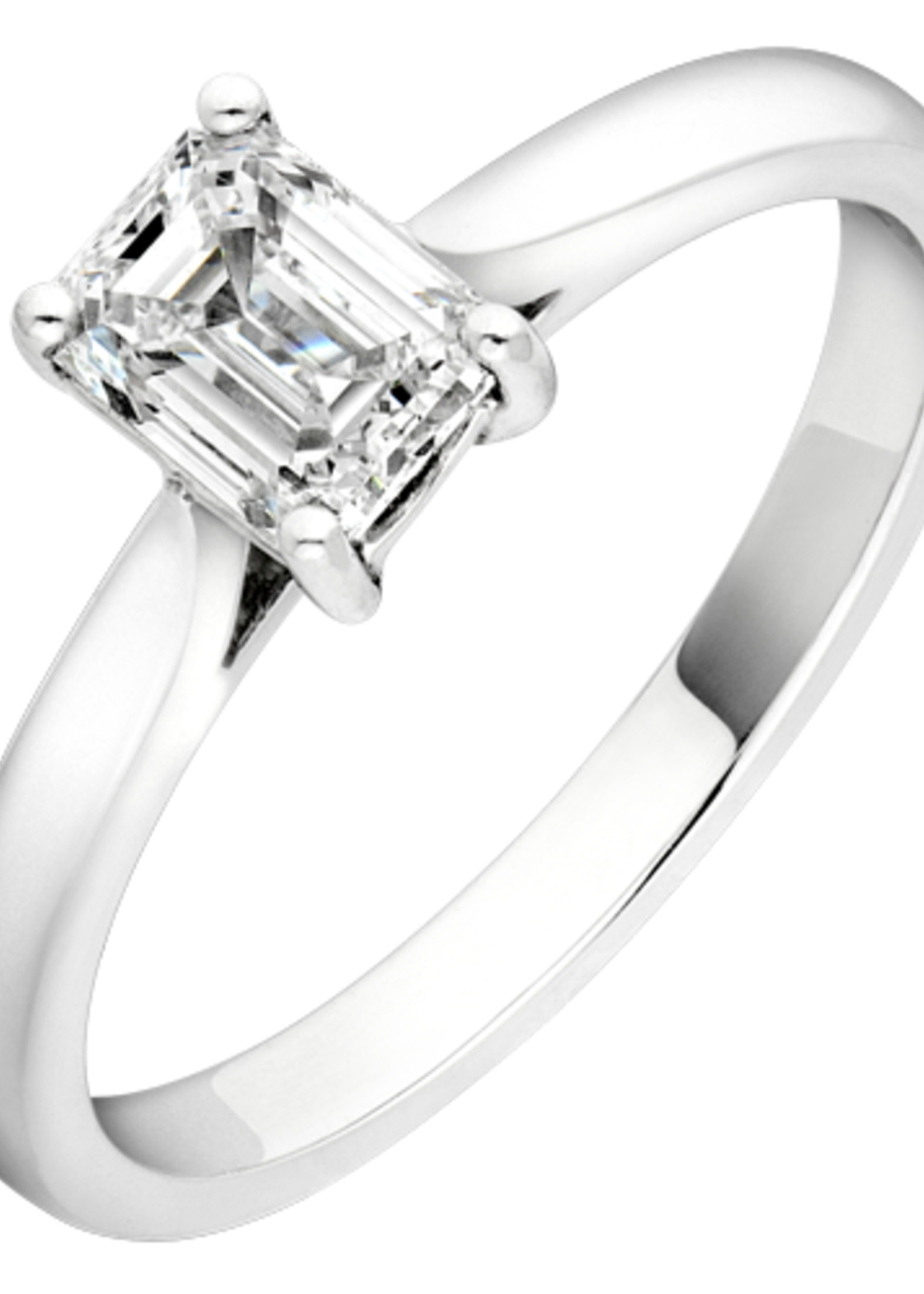 Emerald Cut Diamond Solitaire Ring