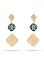 Italo Bottene YELLOW GOLD EARRING LONDON BLUE  14 CT