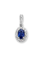Gouden Haag Jewellery Pendant white gold sapphire/brilliant