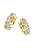Gouden Haag Jewellery Oorringen geelgoud briljant 0,28 crt.