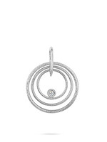Leoni Jewellery CIRCLE 14CT WHITE PENDANT WITH DIAMOND 0.047CT