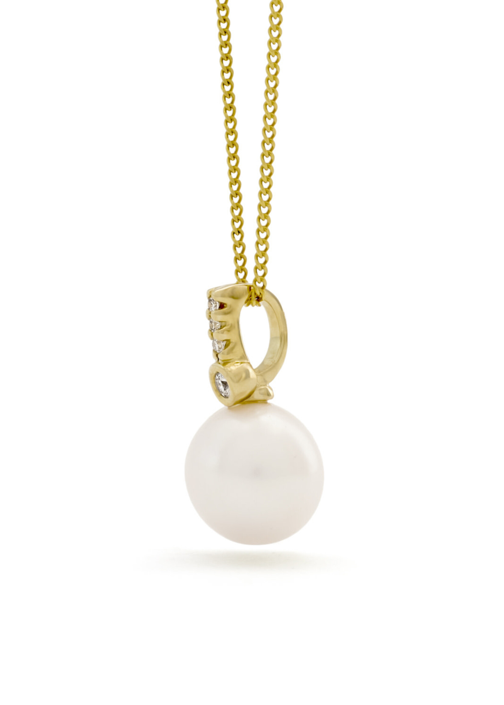Kobu Parels Summer Goudenhanger Parel Diamant 0.03 ct