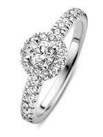 Excellent Jewelry Witgouden Ring, 0.62 ct Diamant