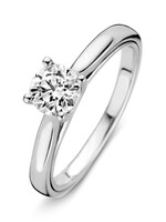 Excellent Jewelry Solitair Diamant Ring Witgoud 0.74 ct