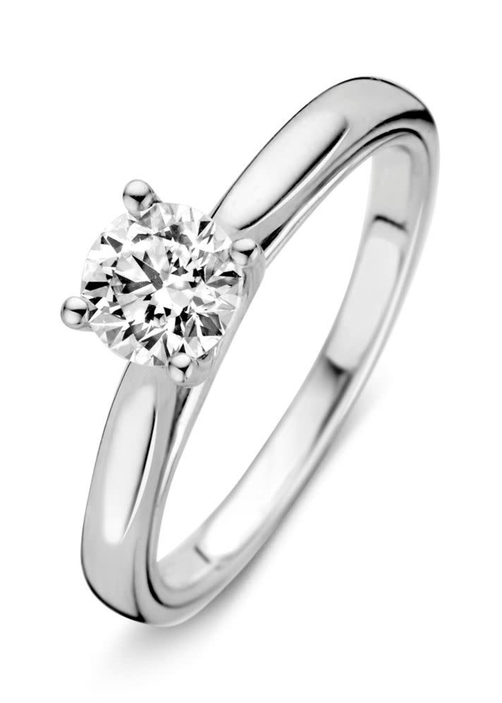 Excellent Jewelry Solitaire Diamond Ring White Gold 0.74 ct