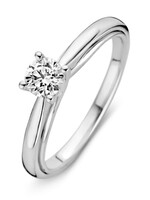 Excellent Jewelry Solitair Diamant Ring Witgoud 0.40 ct