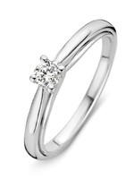 Excellent Jewelry Solitaire Diamond Ring White Gold 0.20 ct