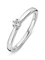 Excellent Jewelry Solitair Diamond Ring Witgoud 0.09 ct