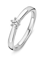 Excellent Jewelry Solitair Diamond Ring Witgoud 0.14 ct