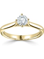 Gouden Haag Jewellery Solitaire Diamond Ring 18 Kt Yellow Gold 0.50 ct